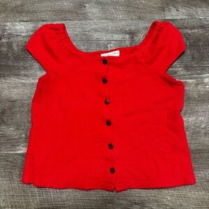 Texture & Thread by Madewell Short Sleeve Button Front Shirt Size XS